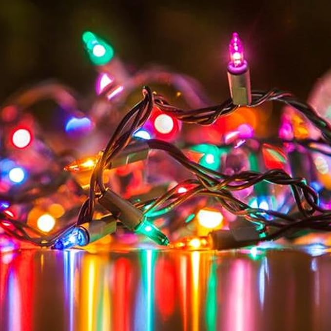 FUNPENY Halloween Mini Clear String Lights, 110V UL Certified Fairy Lights for Indoor Outdoor Christmas Tree Xmas Party Holiday Home Decorations (2 x 150 Count, Multi-colored)