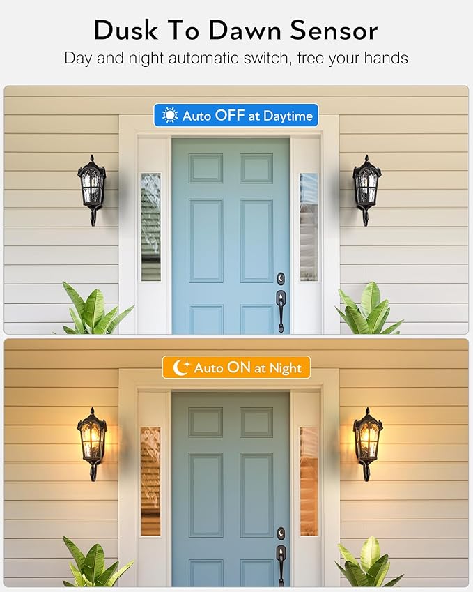 VIANIS Outdoor Wall Light, Oil Rubbed Bronze Porch Lights Outdoor, Dusk to Dawn Outside Lantern Fixtures Wall Mount, 100% Aluminum Exterior Lighting Fixtures for House, Garden, Patio, Entryway