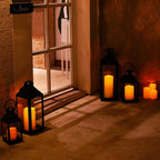 Homemory 4"x6" Large Solar Candles Outdoor Waterproof, Dusk to Dawn, Solar Powered Flameless Candles for Outdoor, Lanterns, Set of 2