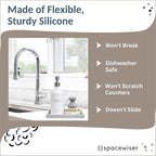 Countertop and Vanity Tray - 2 PC Small 7.7" Silicone Bathroom Trays, Kitchen Soap Tray, Dish Sponge Soap Holder Kitchen Sink Organizer Caddy, Bathroom Counter Trays for Lotion Dispenser