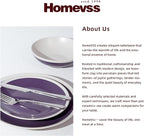 Rock Ridge Speckled Stoneware Dinnerware Set (12pc Set, Violet and Ivory)