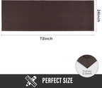 Sturdy Front Door Mat, Absorbent Muddy Dirt Resist Welcome Door Mats Outdoor Indoor, Stain and Fade Resistant, Non-Slip Rubber Backing Low Profile Doormat for Entryway, 72×24, Coffee