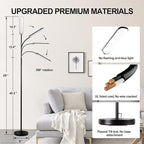 Floor Lamp, 18W 1800LM Super Bright LED Floor Lamp with Remote & Works with Smart Plug, Dimmable Timing Eye Caring Reading Lamps Floor Standing for Living Room Bedroom Office