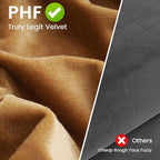 PHF Super Soft Velvet Euro Sham, 26"x 26",No Insert, 2 Pack Color Gradient Euro Pillow Covers, Ultra Cozy Pillow Covers for Luxurious Home Decorative, No Shedding, No Pilling, Brownish Camel
