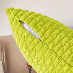Kevin Textile Decorative Pillow Covers Set of 2 Striped Plush Corduroy Pillows Pillowcases Boho Home Decor Cushion Covers for Couch Sofa Bed Living Room 20x20 Inch, Christmas Green