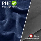 PHF Truly Velvet Pillowcases Standard Size, No Insert, 2 Pack Ultra Soft Breathable Pillow Shams Covers with Envelope Closure, 20" X 26" Luxury Cozy Warm Fuzzy Flannel, Navy Blue