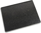 Natural Black Granite Cutting Board for Kitchen, Black Stone Pastry Borad 16x12x0.5 Inch, with Non-Slip Feet, for Serving, Baking, and Tempering Chocolate.