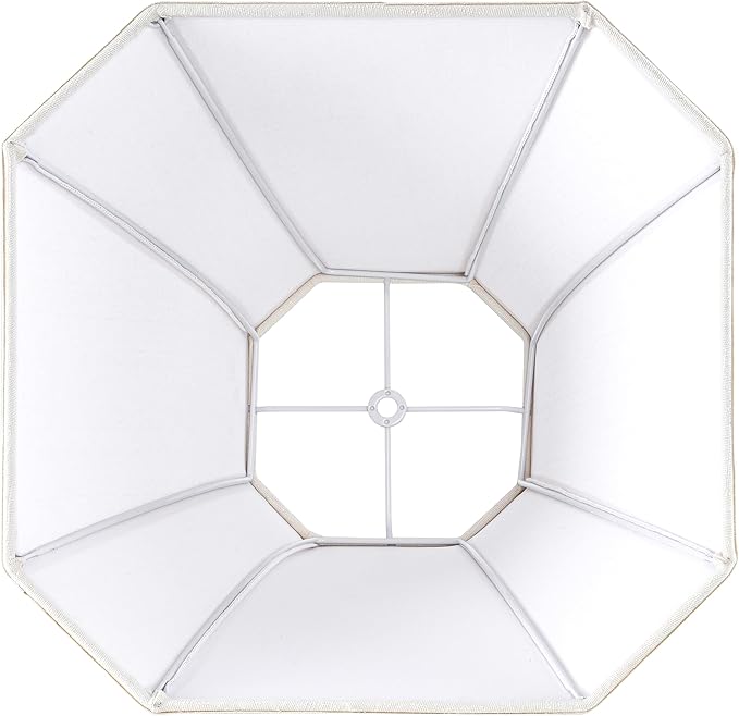 Cream Square Cut Corner Bell Lamp Shade Set of 2 Medium Lampshade 6.5``Top×13``Bottom×10.6``Hight(Spider) Vintage Lamp Shade for Table & Floor Lamp - Lampshade Replacement