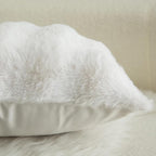 MANDIOO Pack of 2 Thick Plush Wool Decorative Throw Pillow Covers Super Soft Wave Bubble Fur Velvet Cushion Covers Pillow Shams for Couch Bed Living Room 18x18 Inch Cream White
