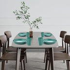 Supernal 32pcs Wheat Straw Dinnerware Sets,Dinnerware Sets for 8,Unbreakable Dinnerware,Reusable Tableware,Dark Green Set 16pcs Plates, 8pcs Bowls, 8pcs Cups,Microwave Dishwasher Safe