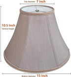 Tootoo Star Brown Large Drum Lamp Shade for Chandeliers Floor Light and Table Lamp,12x16x11" Spider,Fabric Natural Linen Hand Crafted (Brown color)