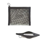 Patu Zipper Mesh Bags, Size L / A5, 5 Pieces, Beauty Makeup Cosmetic Accessories Organizer, Travel Toiletry Kit Set Storage Pouch, Black