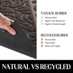 Yimobra Large Welcome Mat 60x36, Waterproof Non-Slip Outdoor Mats for Front Door Outside Entrance, Low-Profile Entryway Mat Indoor for Garage Patio, Brown