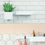 hansgrohe WallStoris 4-inch Modern Storage Basket in Matte White, 27913700