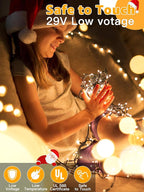 500 LED 164 FT Christmas Lights, Waterproof Outdoor String Lights with Remote and Timer, Christmas Tree Lights with 8 Modes Dimmable, Fairy Lights for Holiday Decor (Warm White)