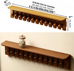 Wall Mounted Piano Key Hanger | Flip Style Hook | Entrance Wall Art Hook, Made of Oak Wood (3 Times Painted, 4 Times Polished) (Tray Beech, 4Hooks)
