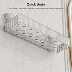 Shower Caddy Suction Cup Bathroom Shower Organizer for Bathroom Storage Home Decor & Kitchen No Drilling Large Capacity Removable and Reusable Shower Shelves for Inside. (clear, square)