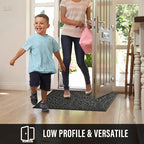 Front Door Mat, Absorbent Dirt Trapping Welcome Door Mat Indoor Outdoor, Non Slip Entry Mat, Indoor Outdoor Door Mats, Fade Resistant, Low Profile Doormat for Entryway, 29×17, Grey