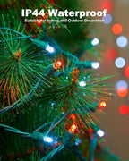 LED Christmas Mini String Lights, 14 Feet 50LEDs F5 Red White Mini Lights, Connectable Christmas Tree Lights for Wreath Garland Holiday Party Wedding Outdoor Indoor Christmas Decoration, Green Wire