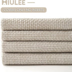 MIULEE Pack of 4 Couch Throw Pillow Covers 16x16 Inch Cream Soft Decorative Chenille Pillow Covers Farmhouse Accent Cushion Covers for Boho Home Decor Sofa Bedroom Living Room