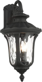 Livex Lighting 7857-14 Oxford 3 Light Outdoor Wall Lantern, Black, 22.5 in x 11 in x 22.5 in