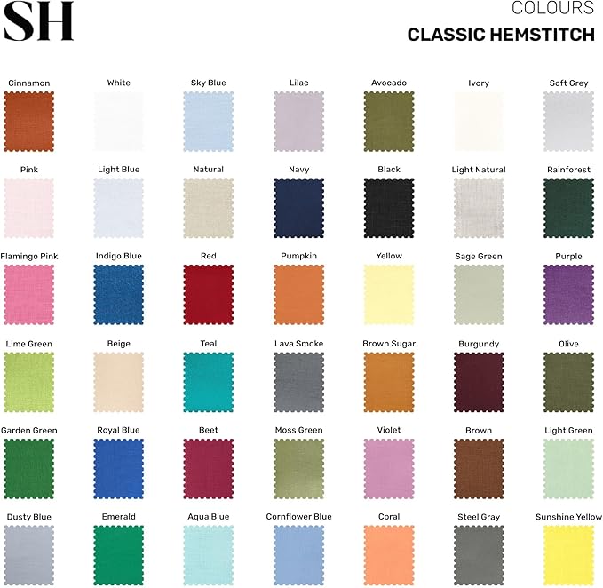 Solino Home Linen Aqua Blue Table Runner 132 Inches Long - 100% Pure Linen Extra Long Table Runner 14 x 132 Inch for Christmas, Holiday - Classic Hemstitch