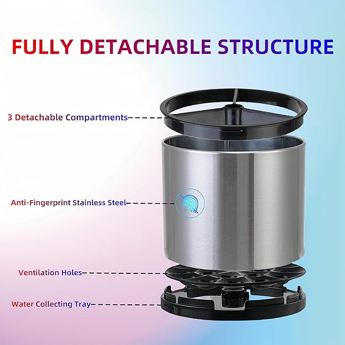 Utensil Holder,Kitchen Utensil Holder For Counter,Rotating Silverware Organizer Cooking Flatware Spoon Spatula Tool Cutlery Container Stainless Steel Caddy
