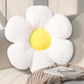 17.7 Inch White Flower Pillow – Daisy Shaped Cute Decorative Throw Pillow, Soft Floral Seating Cushion Floor Pillows for Sofa, Bed, Chair & Room Decor