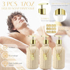 32PCS Bathroom Accessories Set Bathroom Set,Beige Shower Curtain Set,Bath Towel Set,Hand Towel,Toilet Brush,Trash Can & 3PCS Soap Dispenser