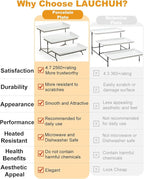 LAUCHUH 3 Tier Serving Tray Porcelain Tiered Serving Stand Collapsible Sturdier Rack Serving Platters with 2 Cross Bars for Thanksgiving, Christmas, Fruit Dessert Party Display Set, 12 Inch, Bronze