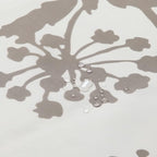 Long Floral Fabric Shower Curtain, Beige Brown Grey Plant Shower Curtains for Bathroom, Waterproof Bathroom Curtains, 72" W x 78" H