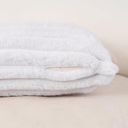 NiNi ALL Faux Fur Plush Throw Pillow Covers White 22x22 Inch Set of 2 Decorative Soft Plush Striped Couch Pillow Cover for Sofa Cushion Cases for Couch Bed Home Decor