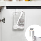 vacane Plastic Over Cabinet Door Organizer with Removable Hooks, Clear Hanging Baskets for Organizing Over the Cabinet Organizer Holder for Kitchen, Pantry, Bathroom-Hang Outside or Inside Door-M