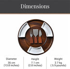 Shanik Acacia Wood Lazy Susan Cheese Board – Rotating Serving Platter for Cheese, Charcuterie, Appetizers, and Snacks, Entertaining, Parties, and Family Gatherings