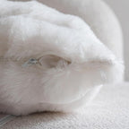 Neelvin Cream White Faux Fur Cozy Soft Double-Sided Decorative Throw Pillow Covers 18x18 inch Set of 2,Velvet Pillowcase Cushion Case for Sofa Couch