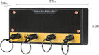 Guitar Key Holder Box, Home Keys Hooks for Guitar-Enthusiasts, Musicians Decor & Organization with 4 Keychains and 1 Wall Mounting Kit (Metal Texture Black)