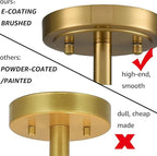 DAYCENT Modern Gold Semi Flush Mount Ceiling Light with Drum Shade 3000K/4500K/5500K LED Flush Mount Drum Lamp Brass Ceiling Light Fixtures for Hallway Bedroom Kitchen Living Room, 30W