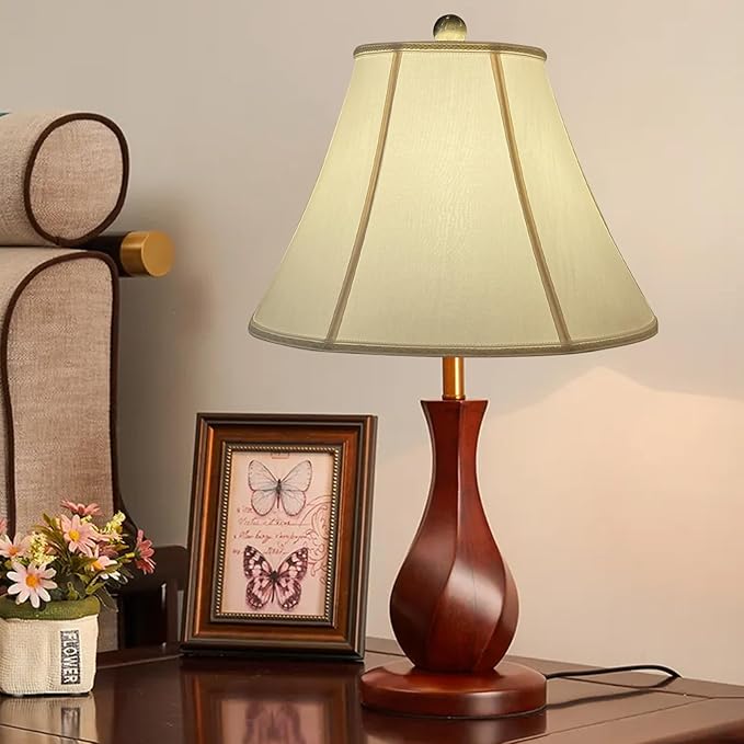 Tootoo Star Brown Large Drum Lamp Shade for Chandeliers Floor Light and Table Lamp,12x16x11" Spider,Fabric Natural Linen Hand Crafted (Beige)