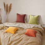 Topfinel Decorative Throw Pillow Covers Cushion Cases, Set of 4 Soft Velvet Modern Double-Sided Designs, Mix and Match for Home Decor, Pillow Inserts Not Included (26x26 inch, Yellow/Orange)