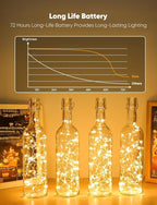 Minetom 12 Pack Fairy Lights Battery Operated String Lights, 8 Modes & Timer, 7ft 20LED Waterproof Silver Wire Twinkle Lights, Firefly Starry Moon Lights for Mason Jars DIY Christmas Wedding Party