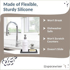 Countertop and Vanity Tray - 2 PC Small 7.7" Silicone Bathroom Trays, Kitchen Soap Tray, Dish Sponge Soap Holder Kitchen Sink Organizer Caddy, Bathroom Counter Trays for Lotion Dispenser