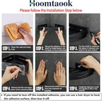 Hoomtaook Adhesive Corner Shelf Bathroom Shower Caddy Organizer for Kitchen Toilet No Drilling 2-Tier Bathroom Corner Shelves Shower Caddies