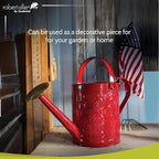 Headwind Aurora Cayenne Red Metal Watering Can 2 Gallon – Galvanized Vintage Large Watering Metal Can for Indoor & Outdoor Garden Use by Robert Allen