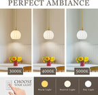 Milk Glass Pendant Lights Kitchen Island 2 Pack, 7.3" Brushed Gold Modern Pendant Light Fixtures with Rods, Globe Hanging Lighting for Kitchen Sink Bathroom Dining Room, E26 Base