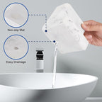 Toothbrush Holder for Bathrooms Organizer Countertop Organizer Accessories, with 3 Compartment Storage for Toothbrush Toothpaste Floss Razors, White Imitation Marble Finish Toothbrushholder03