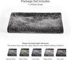 PHF Truly Velvet Zippered Body Pillowcase, No Insert, 1 Pack Ultra Soft Breathable Pillow Sham Cover with Zipper, 20"X 54" Long Luxury Cozy Warm Fuzzy Flannel Body Pillow Case, Charcoal/Dark Grey