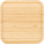 JOIKIT 3 Pack 10 Inch Bamboo Platter, Fine Polished Sqaure Wood Plates Bamboo Serving Tray for Holding Fruit, Bread, Cheese, Nut, Coffee, Tea, Plant Saucer