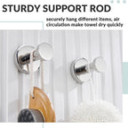APLusee Polished Chrome Bathroom Towel Hooks 2 Pack, 304 Stainless Steel Round Robe Hooks for Bathroom Kitchen Garage, Heavy Duty Wall Mounted Towel Hanger