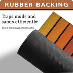 Bulijojo Sunset Orange Entrance Door Mat Large 17 x 30 Inch Entry Way Doormat Front Door Rug Outdoor Heavy Duty Welcome Mat, Non Slip Rubber Back Low Profile