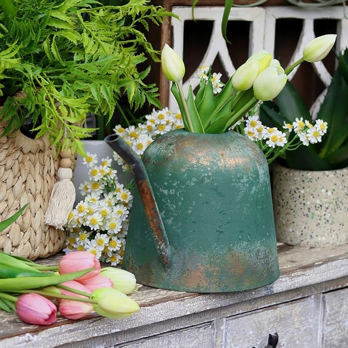 Large Watering Can Metal,Watering Can with Long Spout for Outdoor and Indoor Houseplants, 120oz/3.8L Large Plant Waterer